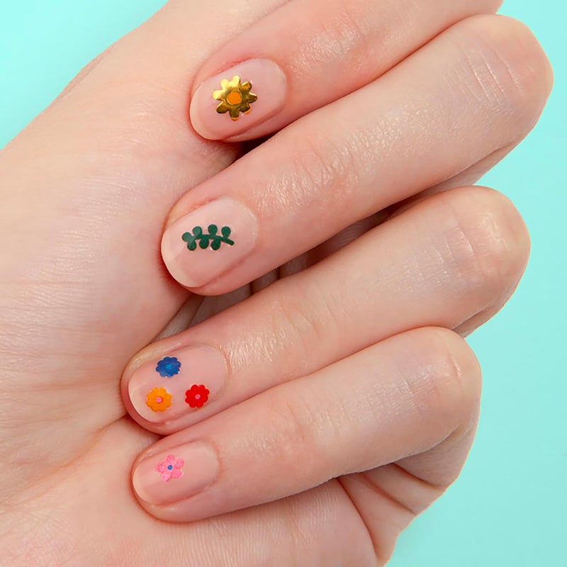 omY Flowers Art Stickers - 120 Stickers, Waterproof, Durable, Fun, Creative Designs | Strong Enough to Last Through Hand Washing - Easy to Apply, Safe, Non-Toxic | Age 6 and Up - Image 3